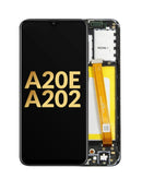 Pantalla con marco original Galaxy A20E en Guatemala al mejor precio en reparaciones de pantalla.