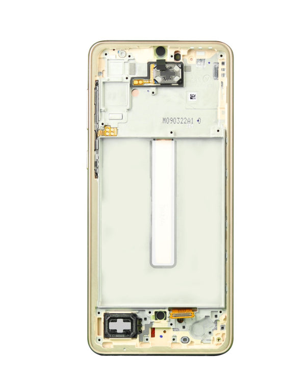 Compra la pantalla original OLED con marco para Samsung Galaxy A33 5G en Guatemala, ideal para reparaciones en talleres y mayoristas.