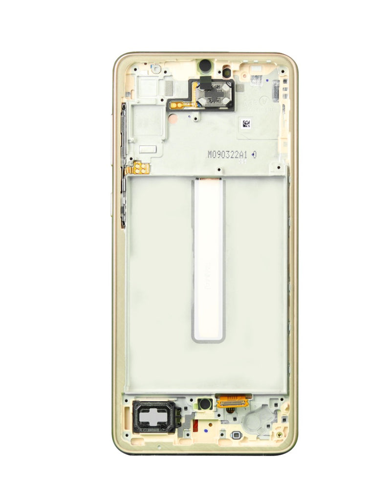 Compra la pantalla original OLED con marco para Samsung Galaxy A33 5G en Guatemala, ideal para reparaciones en talleres y mayoristas.