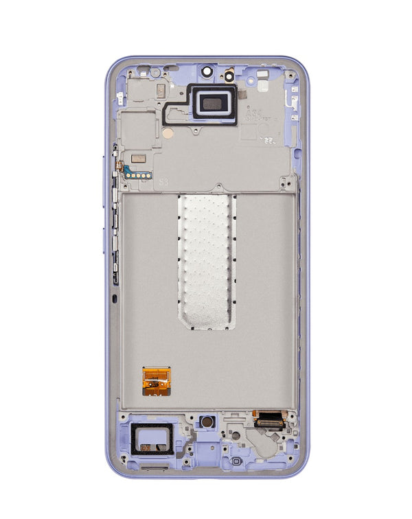 Reparación de pantalla OLED Samsung Galaxy A34 5G en Guatemala con marco original color Awesome Violet.