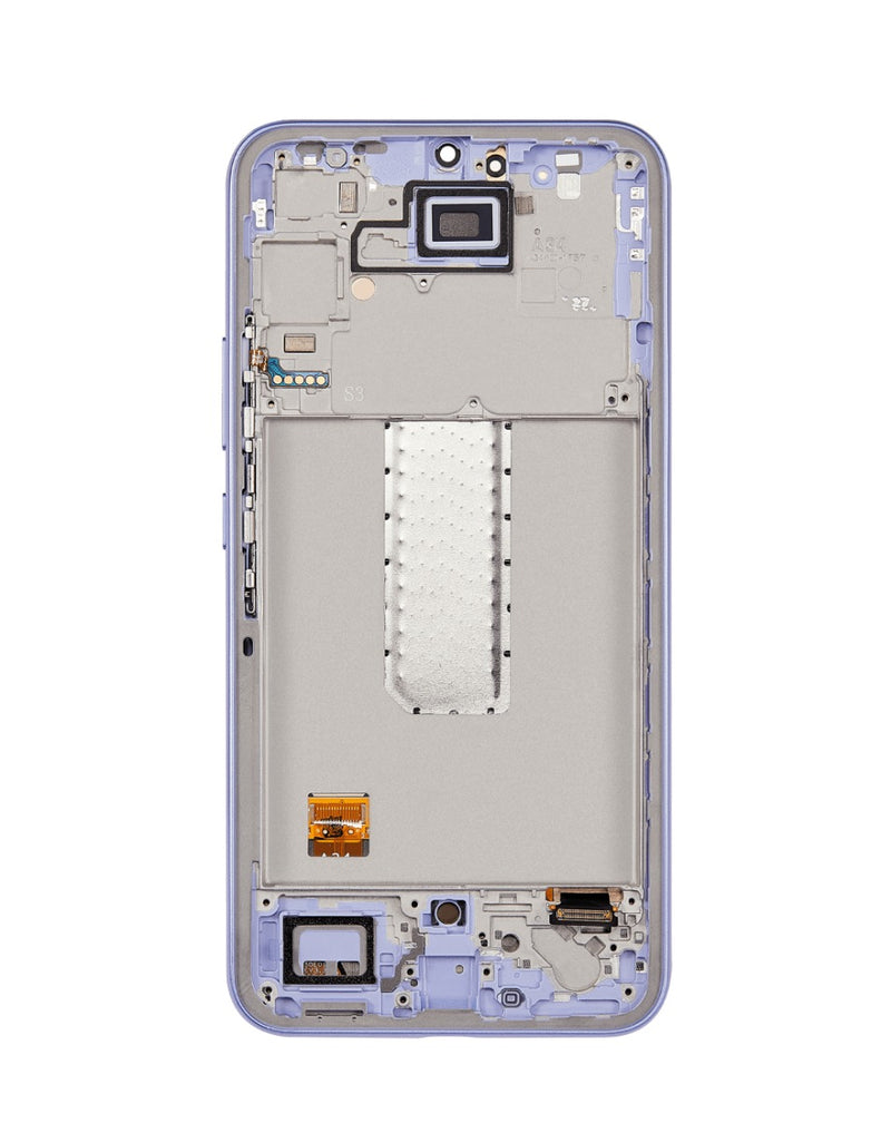 Reparación de pantalla OLED Samsung Galaxy A34 5G en Guatemala con marco original color Awesome Violet.