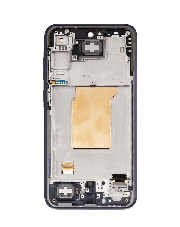 Reparación de pantalla original OLED con marco para Galaxy A35 5G en Guatemala.