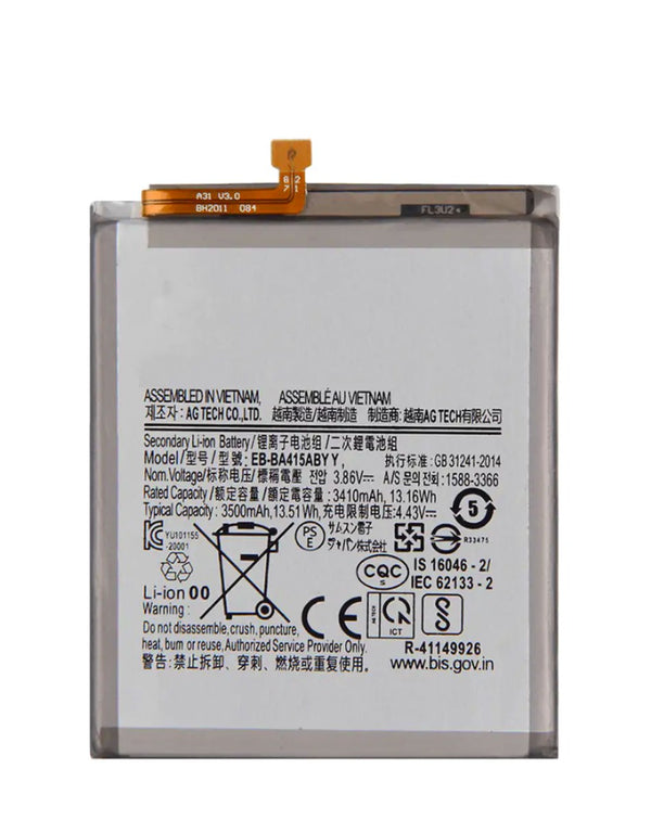 Batería original para Galaxy A41 a la venta en Guatemala, ideal para reparaciones en talleres mayoristas de telefonía.