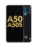 Reparación de pantalla con marco OLED para Samsung Galaxy A50 en Guatemala.
