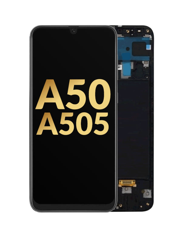 Reparación de pantalla con marco OLED para Samsung Galaxy A50 en Guatemala.