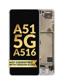 Reparación de pantalla OLED con marco para Samsung Galaxy A51 5G en Guatemala.