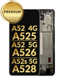 Reparación de pantalla con marco AWESOME BLACK para Samsung Galaxy A52 en Guatemala.
