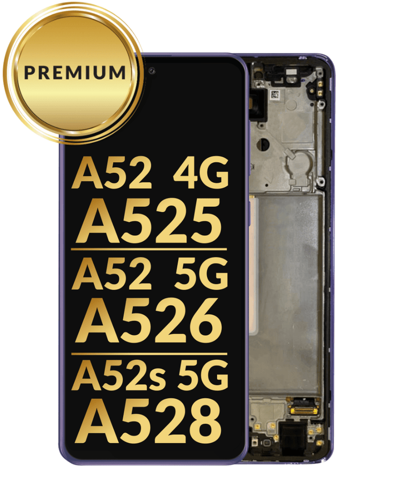 Reparación de pantalla OLED con marco para Samsung Galaxy A52 en Guatemala.