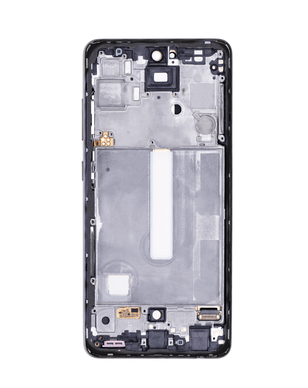 Reparación de pantalla incell sin sensor de huella con marco para Samsung Galaxy A52 en Guatemala.
