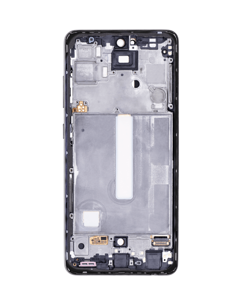 Reparación de pantalla incell sin sensor de huella con marco para Samsung Galaxy A52 en Guatemala.
