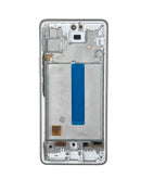 Reparación de pantalla con marco incell para Samsung Galaxy A53 5G en Guatemala, disponible en color blanco AWESOME, sin sensor de huella.