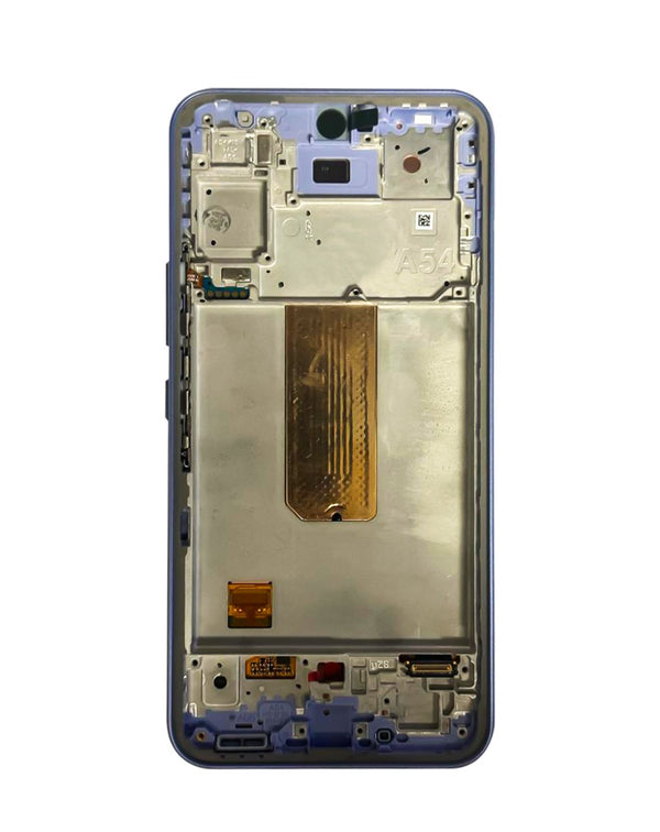 Reparacion de pantalla con marco original OLED Galaxy A54 5G en Guatemala, mayorista de pantallas Samsung.