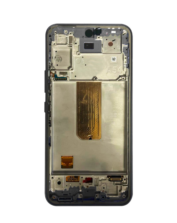 Reparación de pantalla original OLED con marco para Samsung Galaxy A54 5G en Guatemala, mayores detalles en BajoPPLCD.