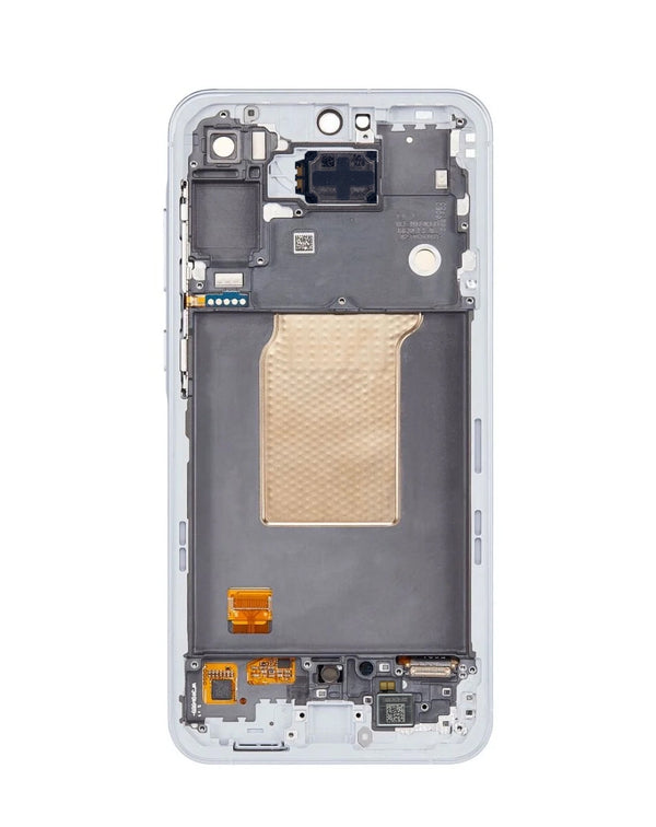 Encuentra la pantalla OLED original con marco para Galaxy A55 5G en Guatemala, ideal para reparaciones y disponible en AWESOME ICEBLUE.