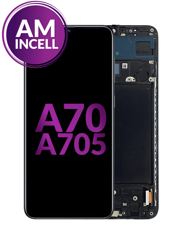 Reparación de pantalla con marco para Samsung Galaxy A70 en Guatemala.