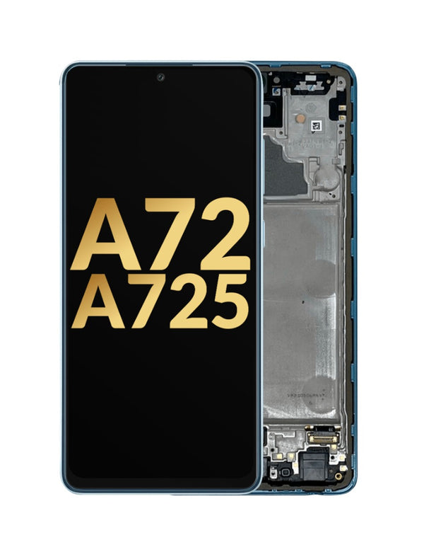 Reparación con pantalla original con marco Samsung Galaxy A72 en Guatemala.