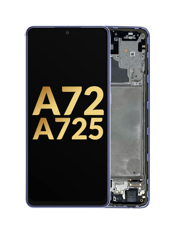 Reparación de pantalla original con marco OLED Samsung Galaxy A72 en Guatemala.