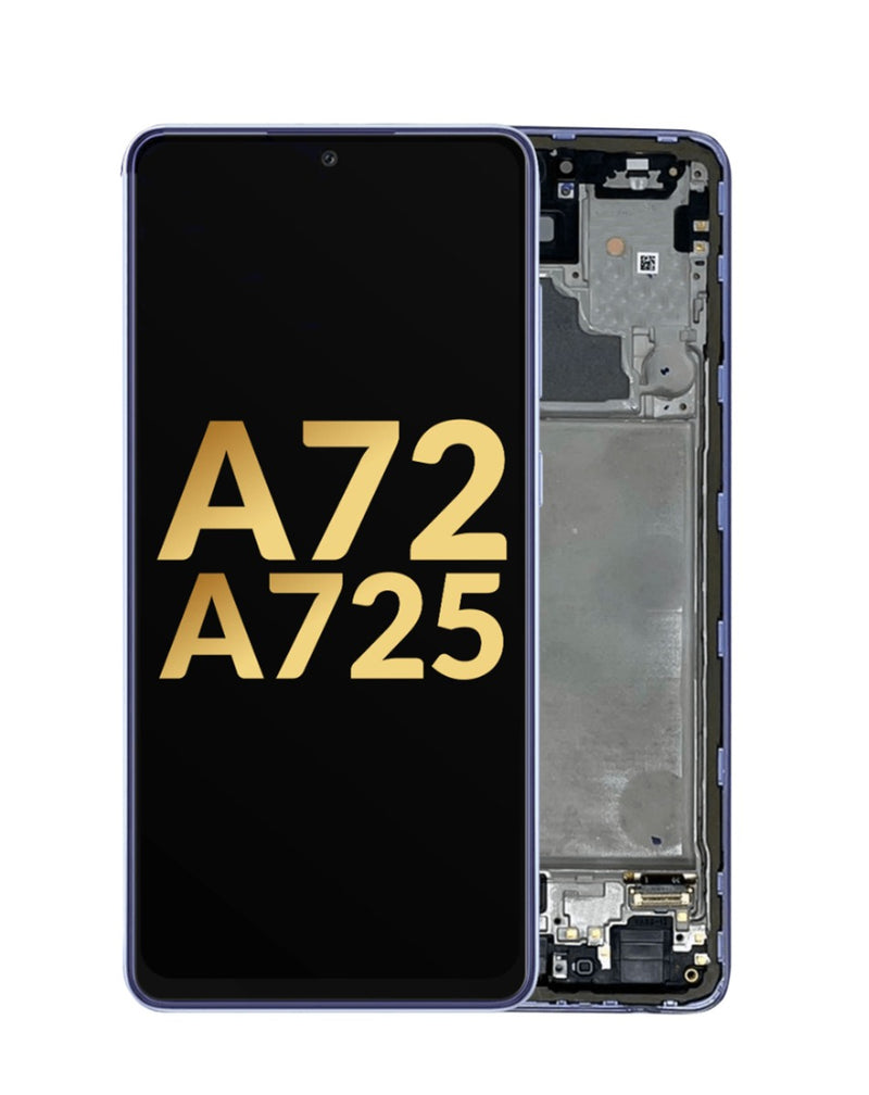 Reparación de pantalla original con marco OLED Samsung Galaxy A72 en Guatemala.