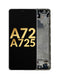 Reparación de pantalla con marco original para Galaxy A72 en Guatemala, pantalla OLED de alta calidad.