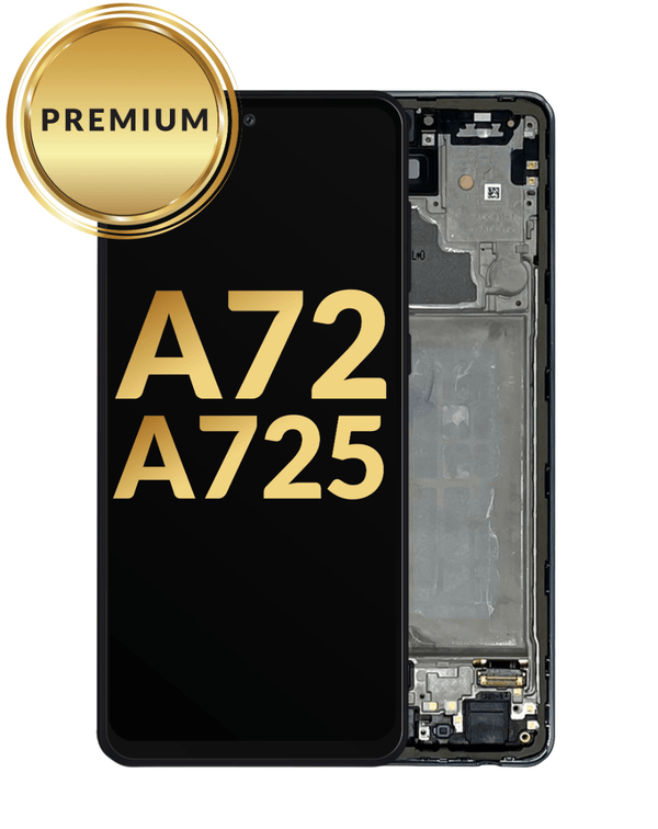 Reparación de pantalla OLED con marco para Galaxy A72 en Guatemala, encuentra el mejor precio en mayoristas de pantallas Samsung.