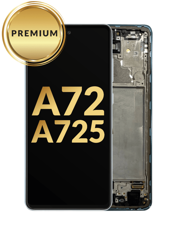Reparación de pantalla con marco OLED para Samsung Galaxy A72 en Guatemala.