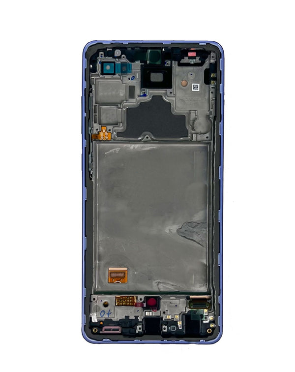 Reparación de pantalla OLED con marco para Samsung Galaxy A72 (A725 / 2021) (6.67") color Awesome Violet en Guatemala.