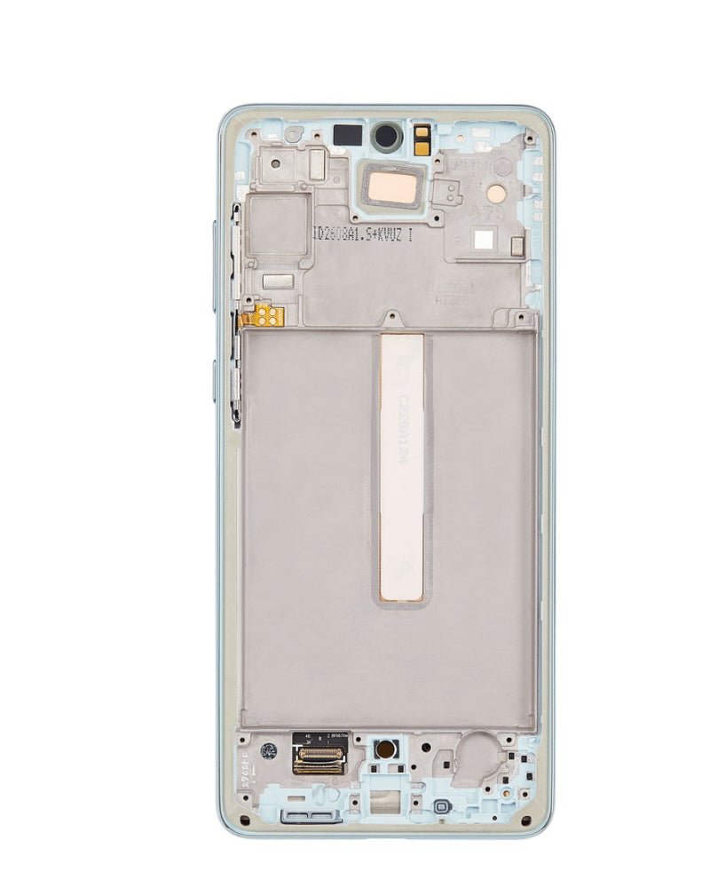 Reparación de pantalla OLED Samsung Galaxy A73 5G con marco en Guatemala, disponible en mayoristas de repuestos y talleres de reparación.
