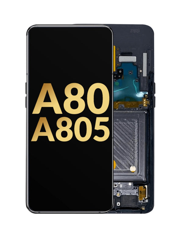 Reparación de pantalla original con marco OLED para Galaxy A80 en Guatemala.
