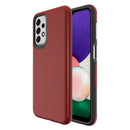 Estuche protector rojo de doble capa para Samsung Galaxy A23 5G, absorción de impactos, resistente y duradero.