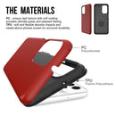 Estuche protector rojo de doble capa para Samsung Galaxy A23 5G, absorción de impactos, resistente y duradero.