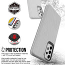 Funda SlowBack protectora doble capa plateada para Samsung Galaxy A73 5G con absorción de golpes.