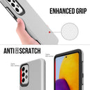Funda SlowBack protectora doble capa plateada para Samsung Galaxy A73 5G con absorción de golpes.