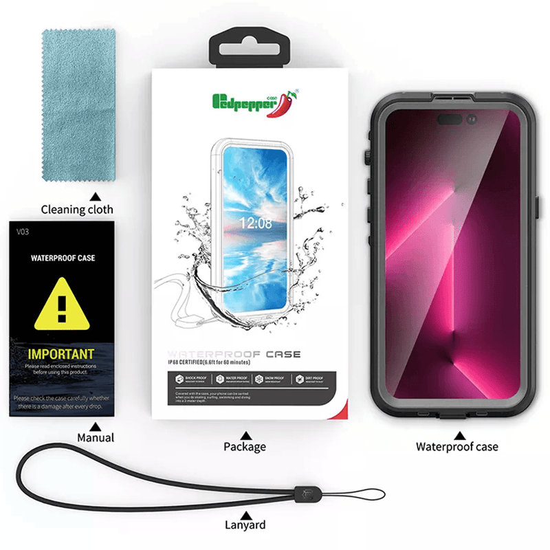 Protege tu iPhone 14 Plus con la funda impermeable SHELLBOX en Guatemala.