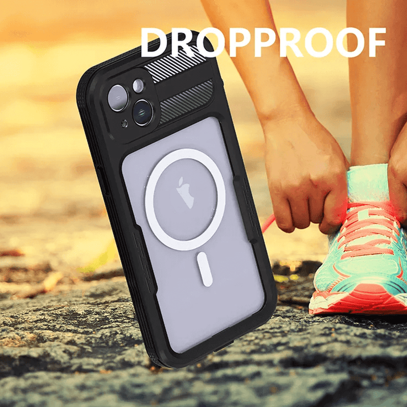 Protege tu iPhone 14 Pro con la funda impermeable SHELLBOX Mars Series para surfing y buceo en Guatemala.