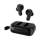 Auriculares inalámbricos Skullcandy Dime True Wireless en color negro, compactos y con estuche de carga.