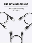 Transmisor FM Bluetooth 5.0 LDNIO C705Q negro, cargador auto USB dual con cable USB C.