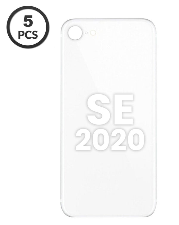 Tapa trasera blanca con orificio de cámara más grande para Apple iPhone SE 2020 en Guatemala.