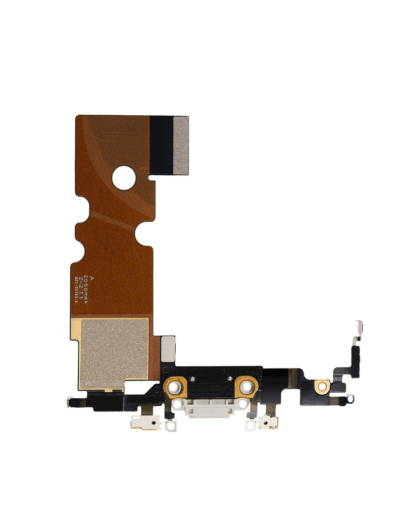 Reparación de puerto de carga para iPhone SE (2020) en Guatemala, pieza disponible en color blanco.