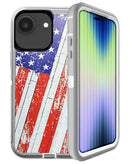Protege tu iPhone 16e con una funda heavy duty con bandera de Estados Unidos en Guatemala.