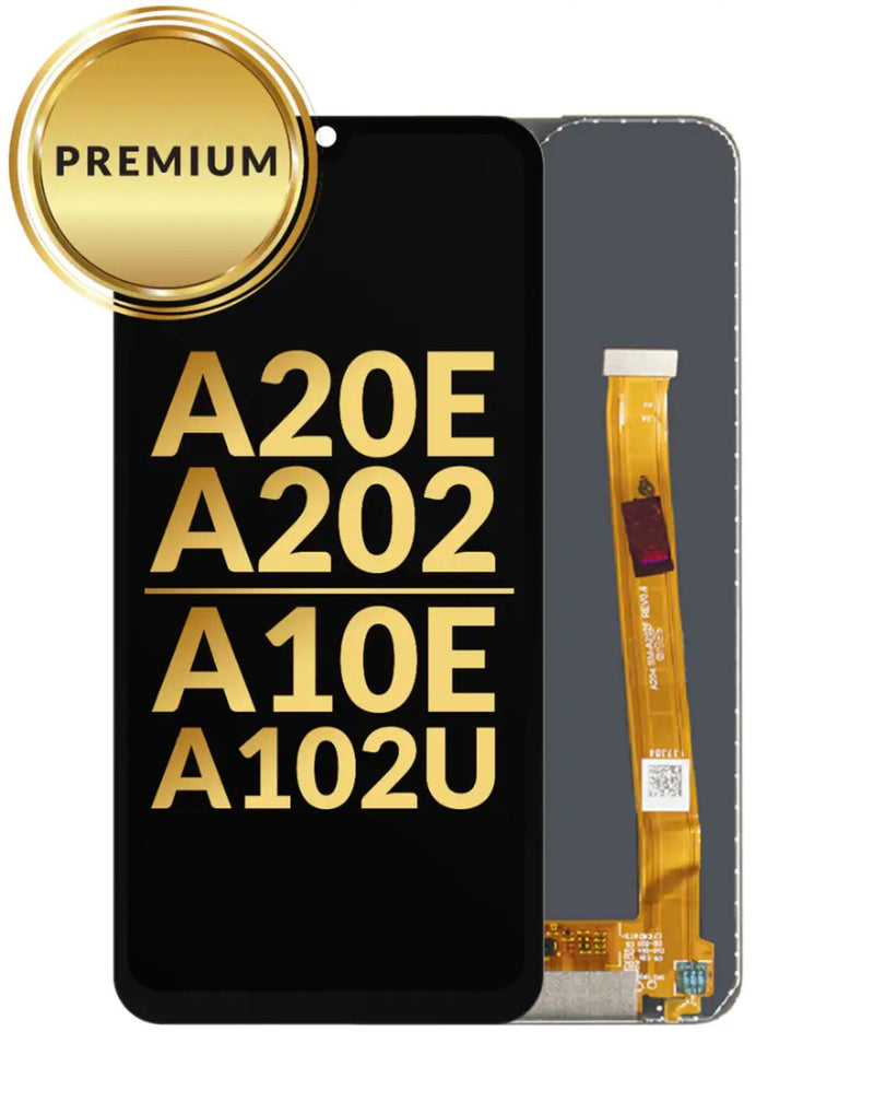 Reparación de pantalla sin marco Premium para Samsung Galaxy A20E (A202) y A10E (A102U) en Guatemala.