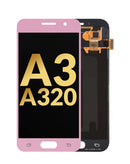 Reparación de pantalla OLED sin marco para Galaxy A3 (A320 / 2017) en Guatemala - Color rosa.