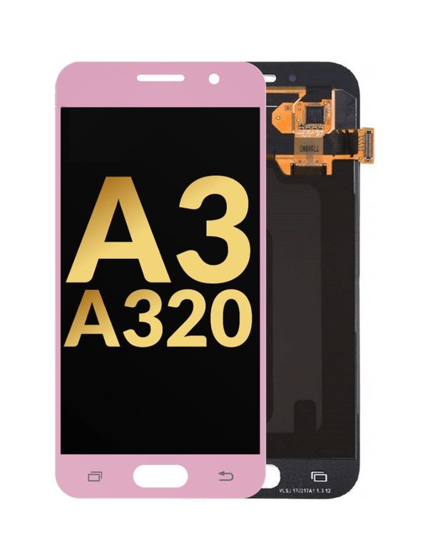 Reparación de pantalla OLED sin marco para Galaxy A3 (A320 / 2017) en Guatemala - Color rosa.