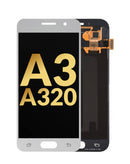 Reparación de pantalla sin marco para Galaxy A3 (A320 / 2017) en Guatemala, disponible en color blanco.