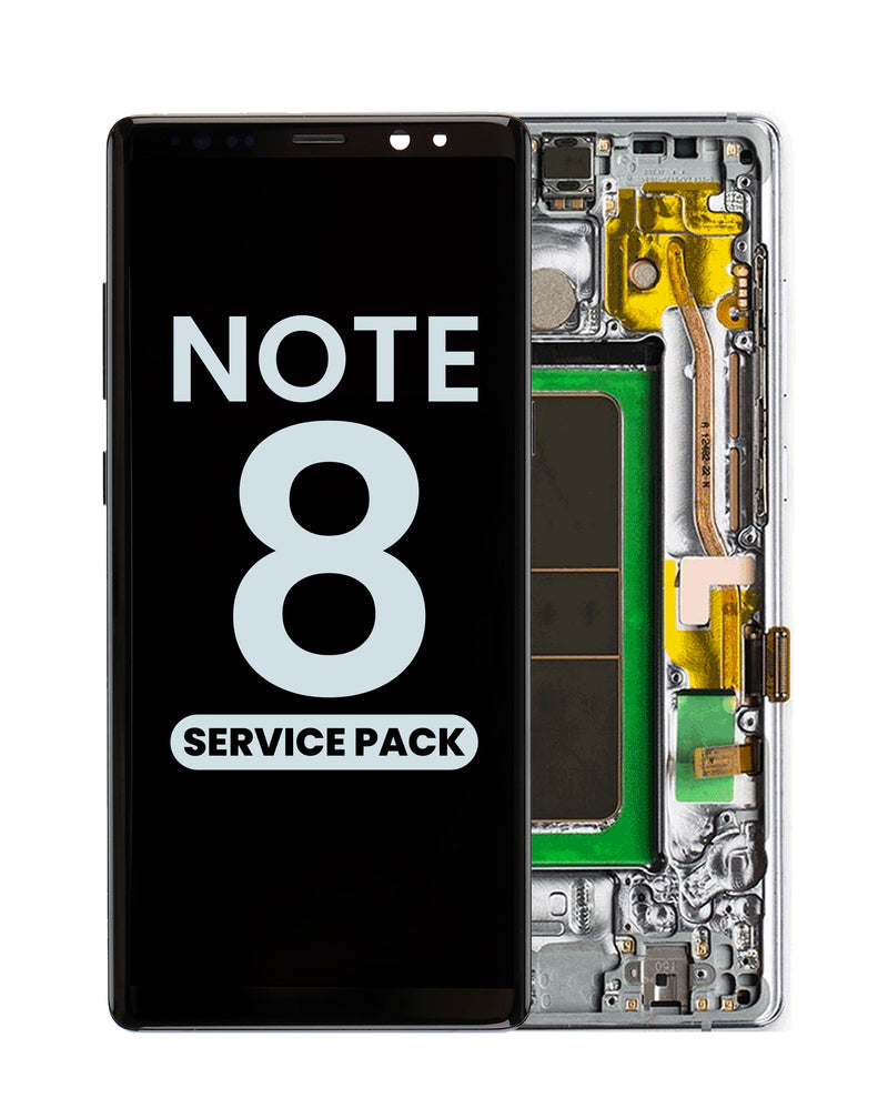 Reparación de pantalla con marco original Galaxy Note 8 N950 en Guatemala.