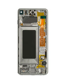 Reparación de pantalla original Samsung Galaxy S10 con marco en Guatemala.
