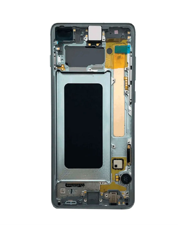 Reparación de pantalla con marco para Samsung Galaxy S10 Plus en Guatemala, mayorista de pantallas con sensor de huellas.