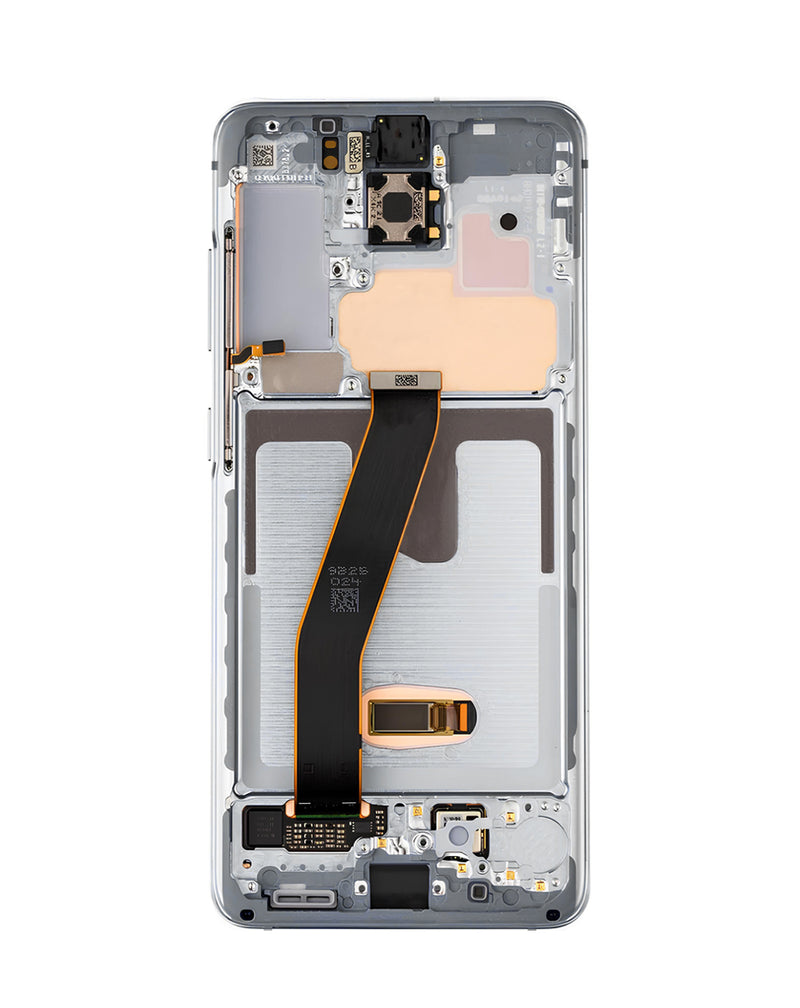 Reparación de pantalla Galaxy S20 con marco original OLED en Guatemala, mayorista de pantallas con etiqueta Pantalla con marco.