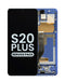 Encuentra la pantalla OLED con marco para Samsung Galaxy S20 Plus en Guatemala, ideal para reparaciones y disponible en color Aura Blue.
