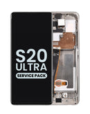 Encuentra pantallas originales con marco para Samsung Galaxy S20 Ultra G988 en Guatemala, ideales para reparaciones de pantalla en talleres especializados.