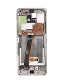 Encuentra pantallas originales con marco para Samsung Galaxy S20 Ultra G988 en Guatemala, ideales para reparaciones de pantalla en talleres especializados.